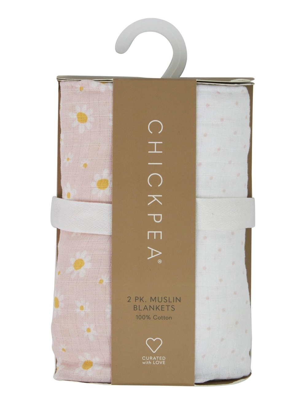 Chickpea Love Swaddle Baby Girl 100% Muslin Cotton